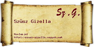 Szüsz Gizella névjegykártya